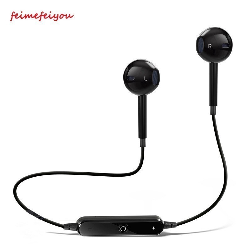 S6 กีฬาหูฟังบลูทูธไร้สาย 4.1 ชุดหูฟังหูฟังสเตอริโอ Binaural สําหรับโทรศัพท์ IPhone Android