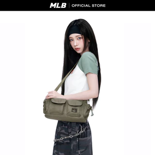 [KARINA's Pick] MLB กระเป๋าสะพายข้าง ยูนิเซ็กส์ Unisex Basic Gorpcore Pocket Crossbody Bag รุ่น 3ACRB035N 50BKS สีดำ