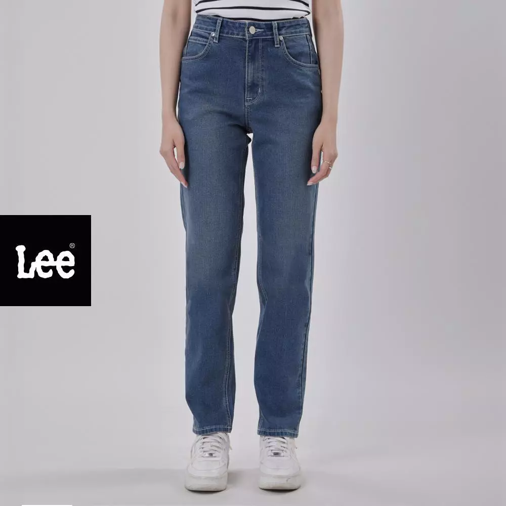 LEE กางเกงยีนส์ผู้หญิง เอวสูง ทรงเข้ารูป รุ่น LE S126WSLIN13 สียีนส์กลาง