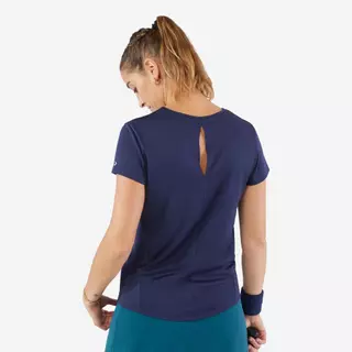 Decathlon Women'S Tennis Quick-Dry Crew Neck T-Shirt เสื้อยืดเทนนิสผู้หญิงคอกลมเนื้อผ้าแห้งเร็วรุ่น Essential 100 - Navy
