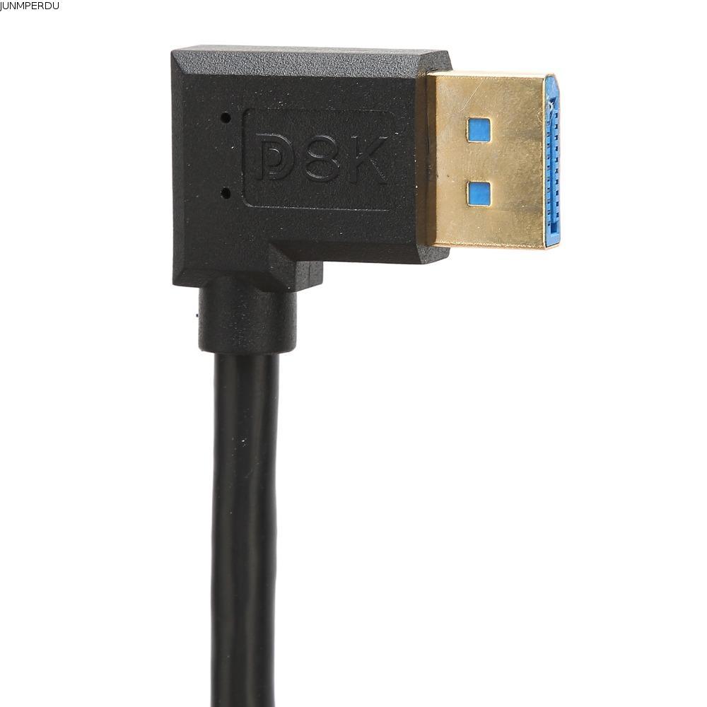 JUNMPERRD สาย DisplayPort right to Right 1m / 3.3ft 90 องศามุมขวา DP Male to DP Male Cable, รองรับ 8