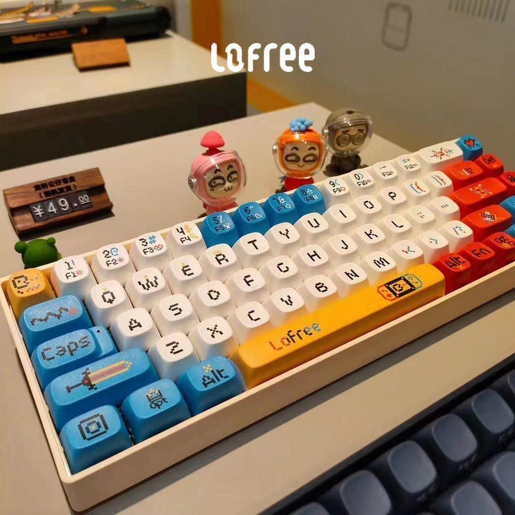 LOFREE Small Alice Mechanical Keyboard ไร้สายบลูทูธ Hot Plug 68/100 ปุ่มปุ่มกด