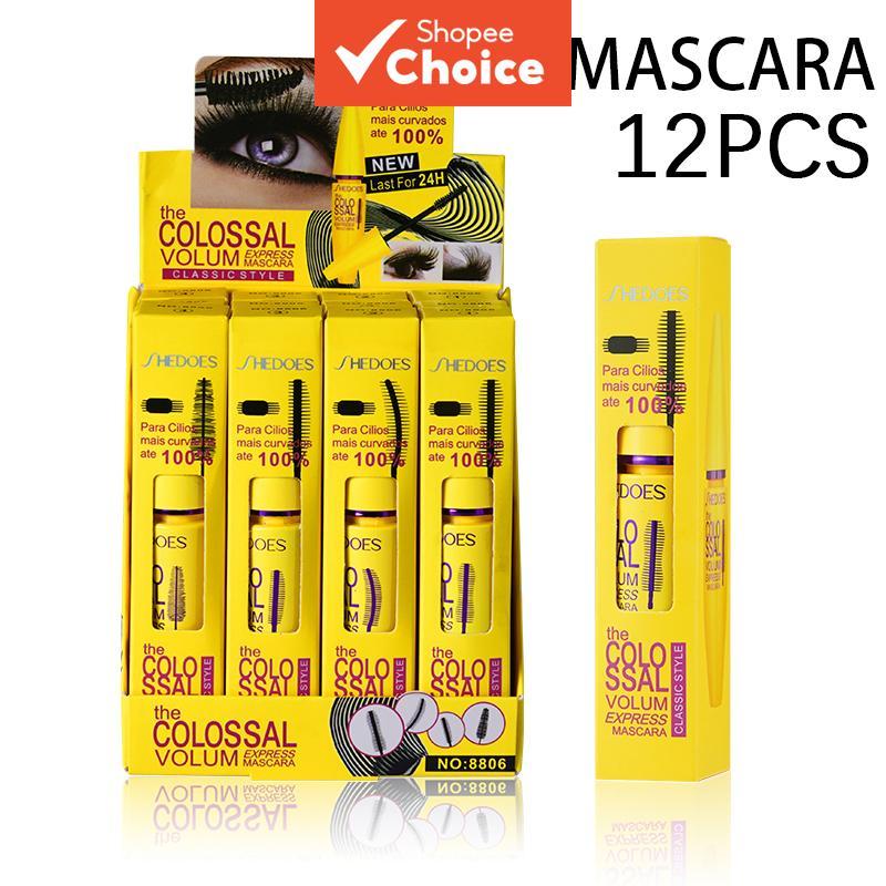 SHEDOES MASCARA 12PCS,Vlumizing,Lengening,กันน้ํา & Smudge-proof,แยก Lashes