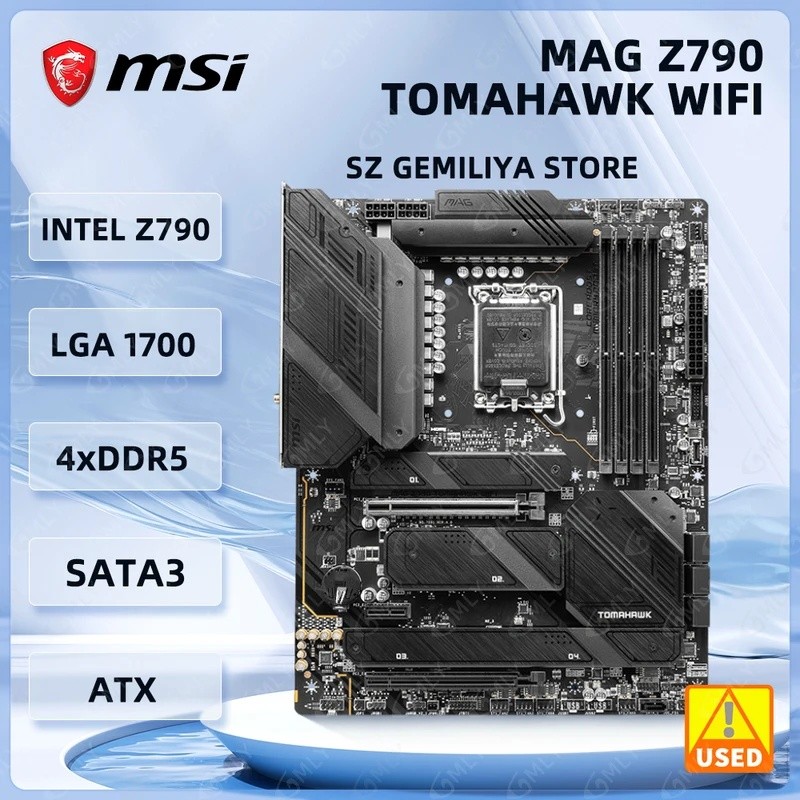 MSI Z790 เมนบอร์ด MAG Z790 TOMAHWK WIFI LGA1700 DDR5 M.2 รองรับ 14900F 14700 13600 12400 12300 12100