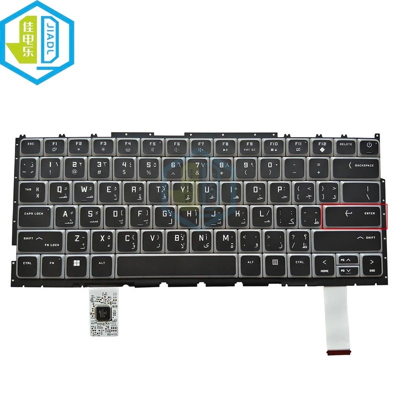 ใหม่ AR Arabic RGB สีสันแบ็คไลท์แล็ปท็อปเปลี่ยนคีย์บอร์ดสําหรับ HP OMEN 14-FB N73396-171 NSK-HAJ2BQ 