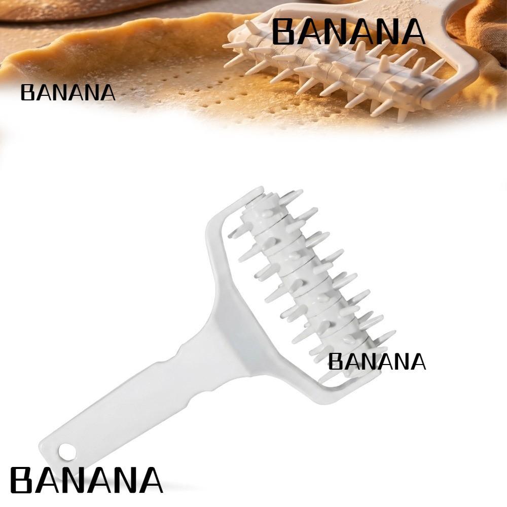 BANANA1 พิซซ่าแป้ง Docker ป้องกันตุ่ม PP Dough Docker Roller, ทนทานเจาะรูประหยัดแรงงาน Rolling Pin P