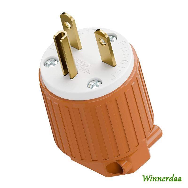 WYN 15A 250V NEMA 6 15P ขั้วต่อสายไฟสีขาวสีส้มสําหรับเครื่องใช้ไฟฟ้าขนาดใหญ่