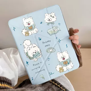 เคสไอแพด เคส iPad พับ Y มีที่ใส่ปากกา ลายน้องหมาสีฟ้า Gen11 Gen10 Gen9/8/7 Air11 Air4/5 Air6/7/8 Pro11 กันกระแทกดีเยี่ยม