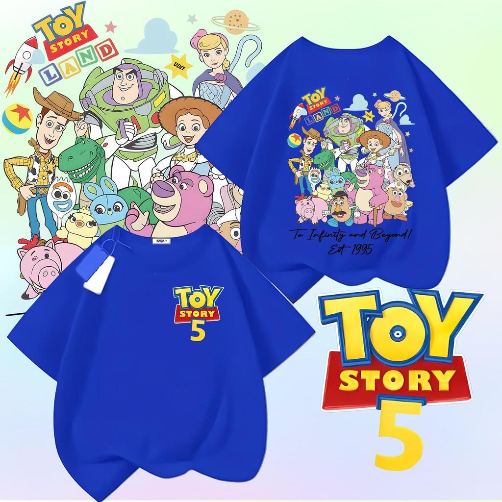 อย่าพลาดโอกาสนี้! คุณอาจต้องรอเป็นปี! Toy Story เสื้อทีเชิ้ตสไตล์วินเทจ เสื้อยืดสไตล์อินสตาแกรม ระบายอากาศได้ไม่ร้อนอบอ้