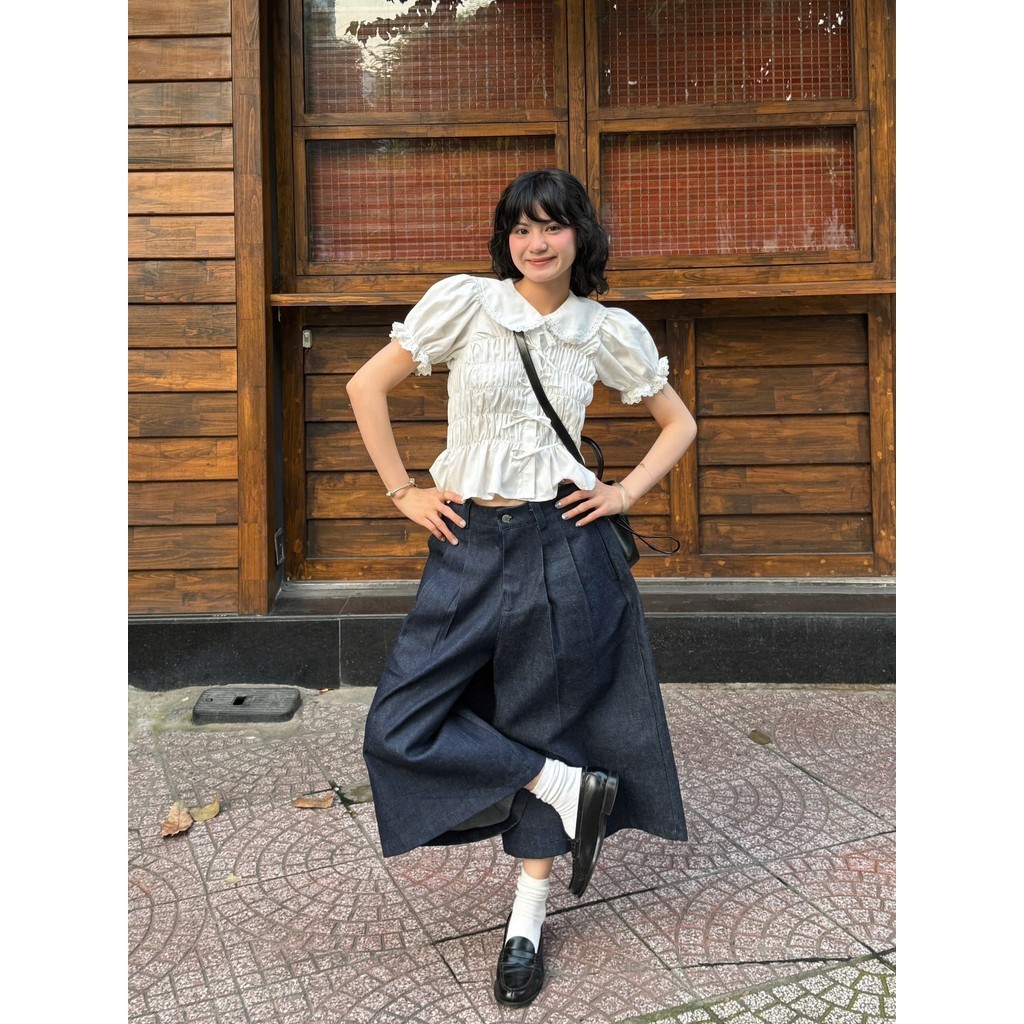 TUYEN BLUE DENIM SHORT (สีน้ําเงิน)