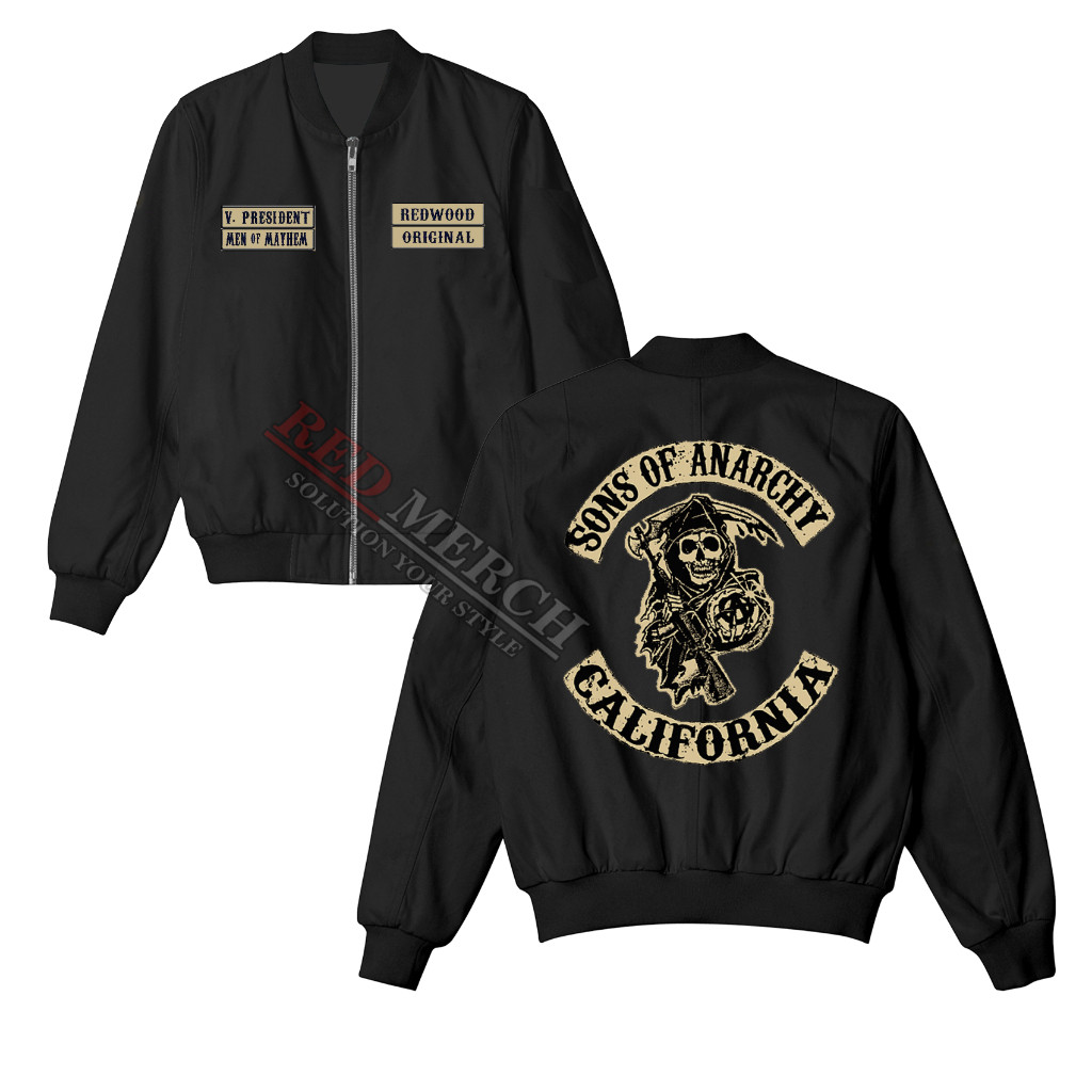 Sons of anarchy california bนักบินทิ้งระเบิดแจ็คเก็ต