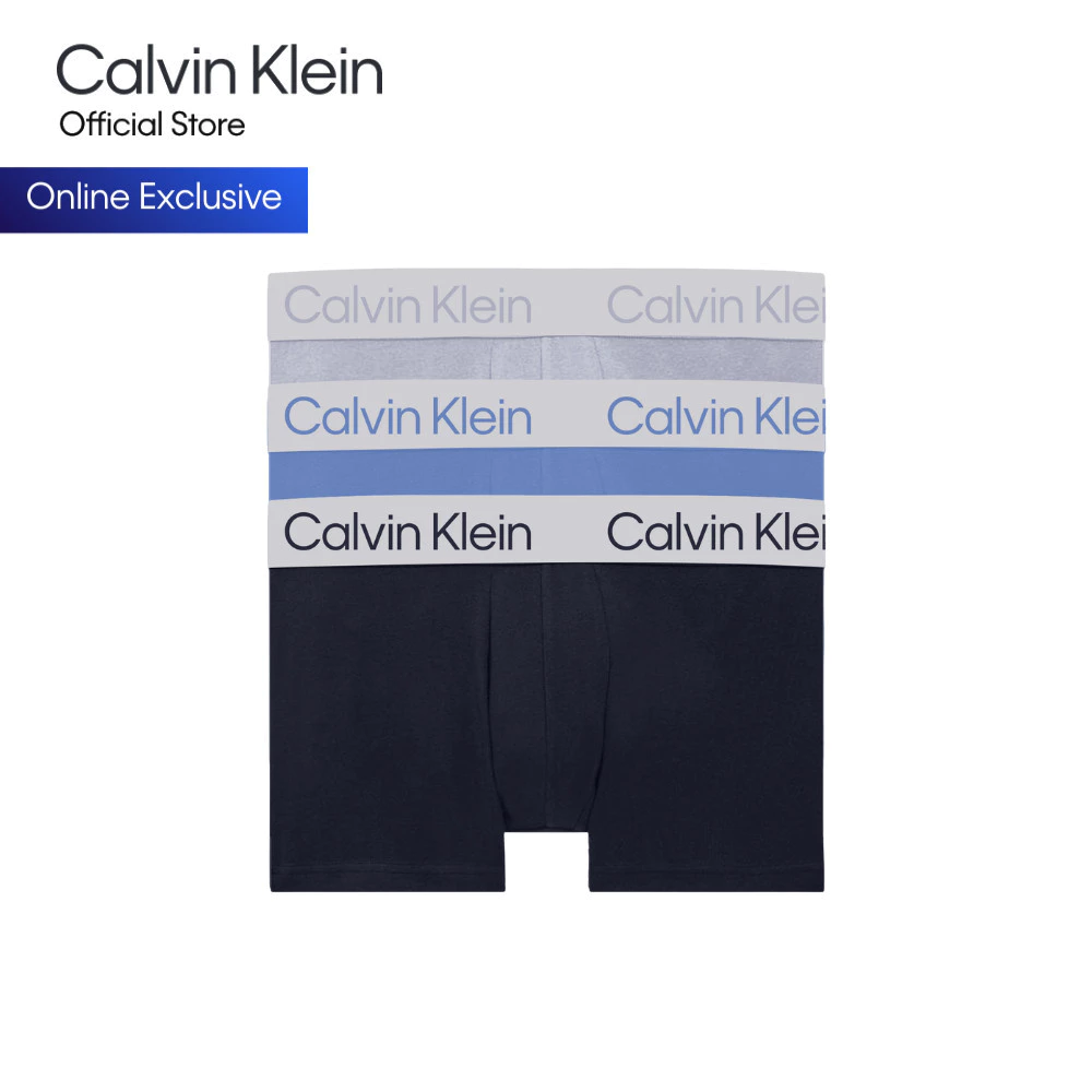 CALVIN KLEIN กางเกงในผู้ชาย Microfiber Stretch Chromatic แพ็ค 3 ชิ้น ทรง Trunk รุ่น NP2741O L0T-สี MultiColor