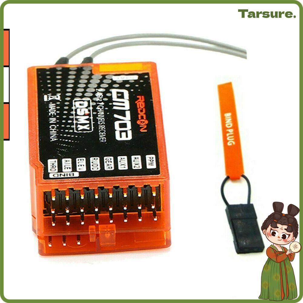 TARSURETH PPM Output Receiver, พลาสติกสีส้ม CM703 Receiver, RC Parts 2.4Ghz 7 Channel RC Receiver DS