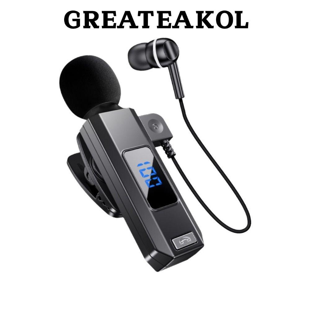 GREATESKOL หูฟังไร้สาย,พร้อมไมโครโฟนบลูทูธ 5.5 หูฟังแบบหนีบคอปก,พร้อมการชาร์จ HD Calling หูฟังตัดเสี