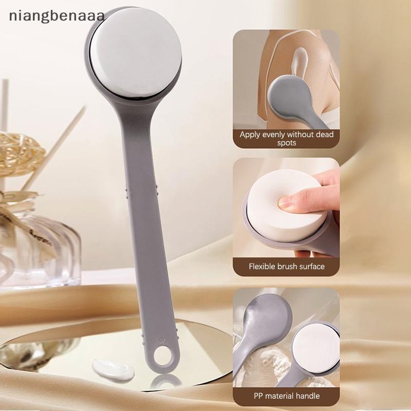 (niangbenaaa) Lotion Applicator Body Wash Brush แปรงเบาะ Long Reach Handle Self Application สําหรับ Ba Feet Skin Cream ใหม่