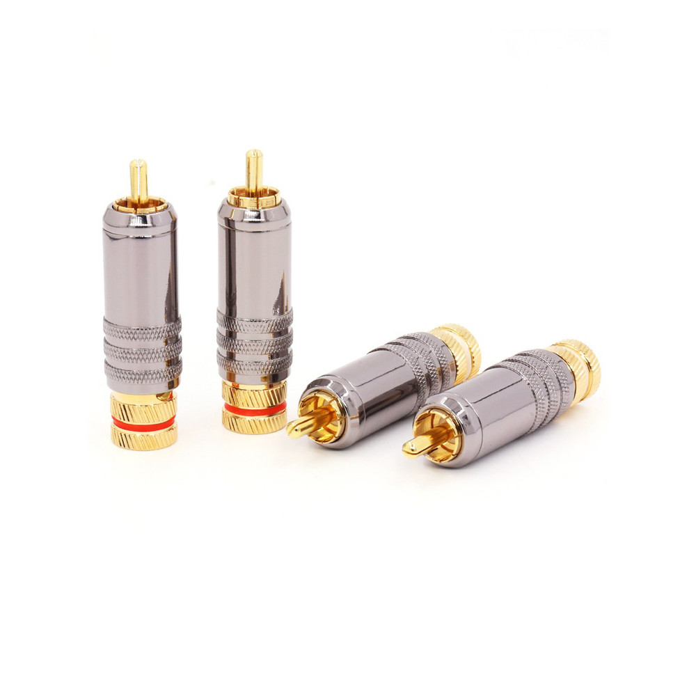 OEM ODM ปลั๊กสายเคเบิลสัญญาณ RCA ปลั๊กบัวปลั๊ก RCA เทอร์มินัลสายสัญญาณเสียง RCA