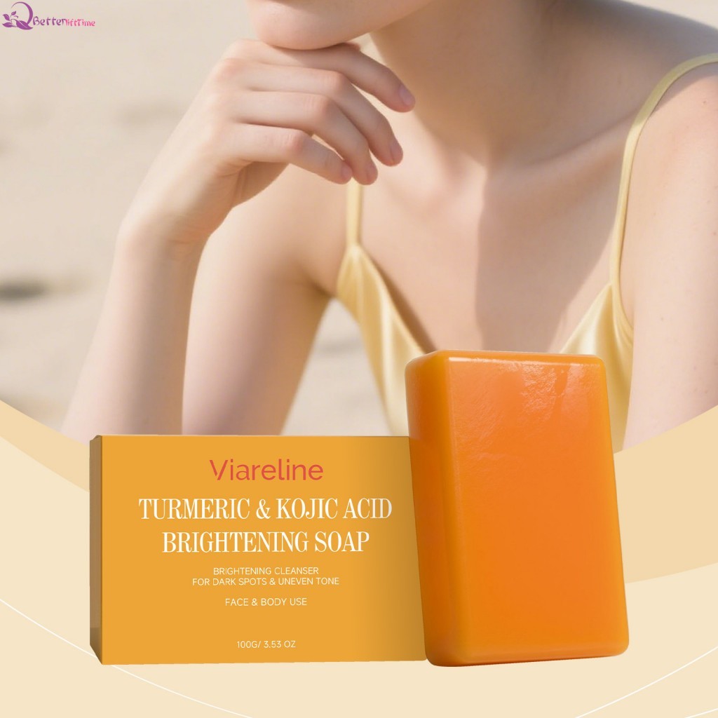Kojic Acid Brightening Soap Bar สําหรับทําความสะอาดผิวที่ให้ความชุ่มชื้นและกลิ่นหอมสดชื่น