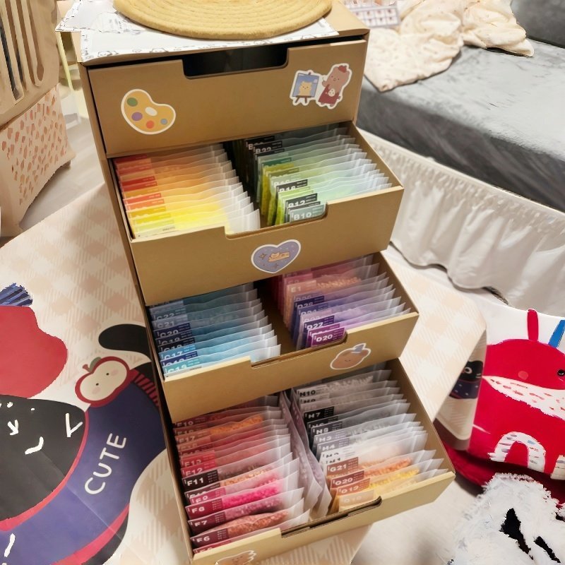 Bean Storage Drawer Ziplock Bag หนากล่องกระดาษคราฟท์หนา Tidy-up อนุภาคบรรจุขนาดใหญ่ความจุ