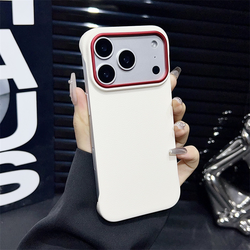 ลายลิ้นจี่ไร้กรอบแม่เหล็กติดเคสโทรศัพท์เข้ากันได้สําหรับiPhone 17promax 16promax 15promax 14promax 17AirปกหลังAnti-fal ﻿