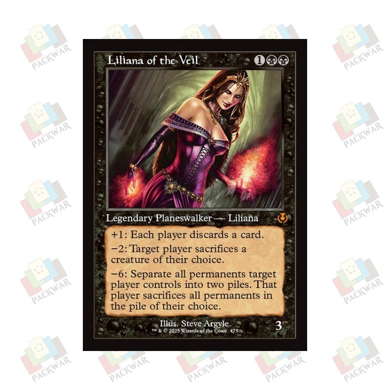 Liana of the Veil Liliana of the Veil Liliana of the Veil Secret แฟลชสีดําที่หายาก