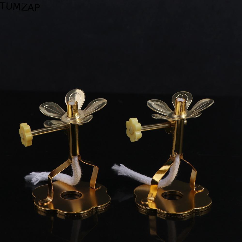 TUMZAP Wick Stand Stable With Wick Brass Adjustable Fotang Durable Wick Base