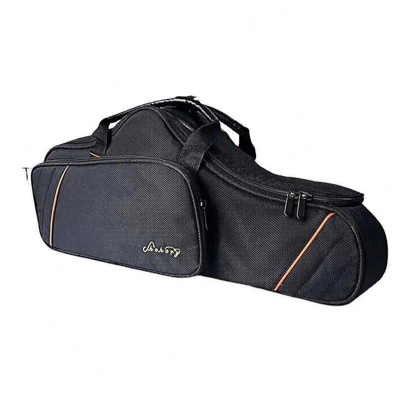 Q4YJ ฟรีตัวอย่าง BSCI Alto แซ็กโซโฟน 1200D ไนลอน 15 มม.เบาะกระเป๋าถือกระเป๋าเป้สะพายหลัง Soft Sax Gi