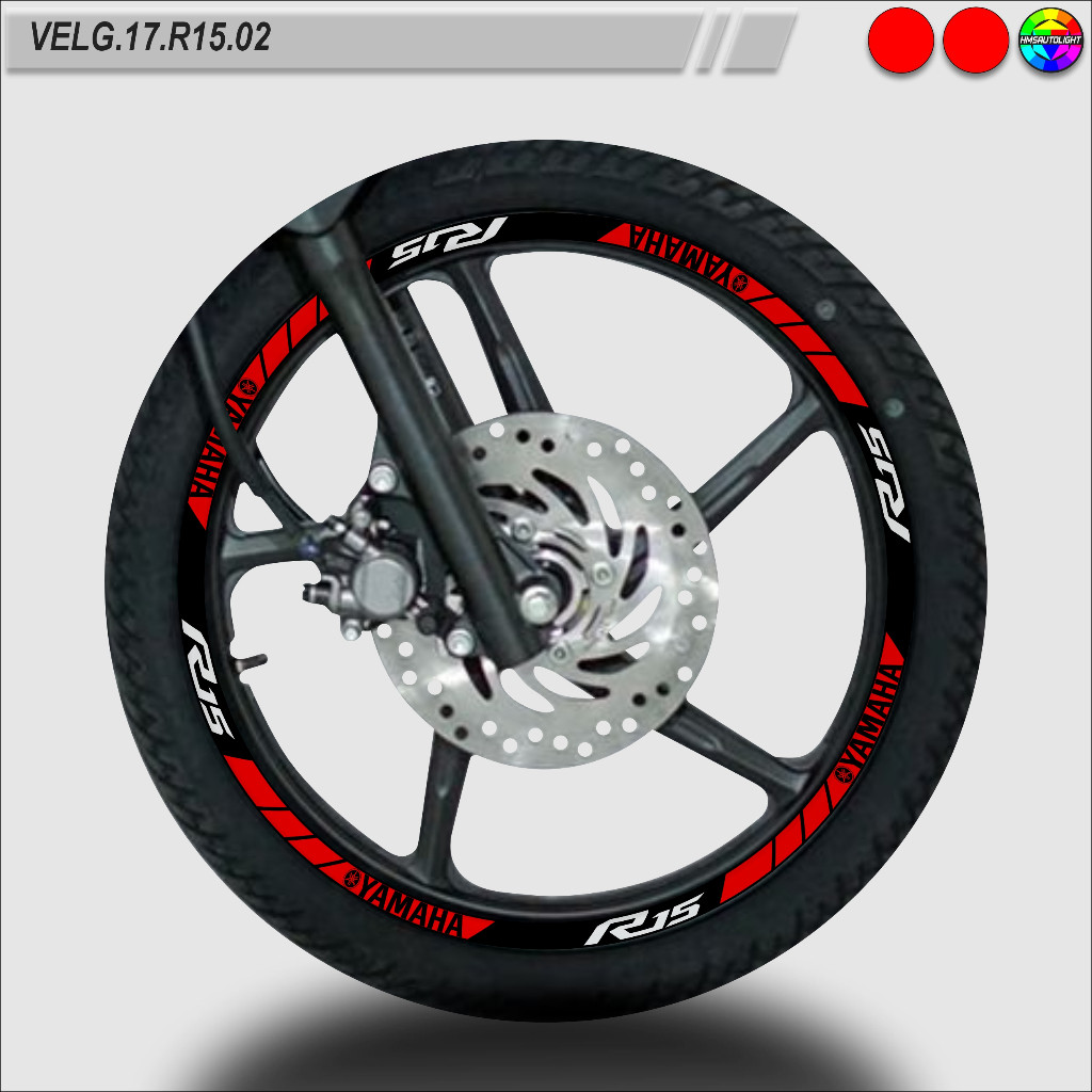 MOTORCYCLE WHEEL VARIATION STICKER ALL TYPES RING 17 R15 RIMS.17.R15.02