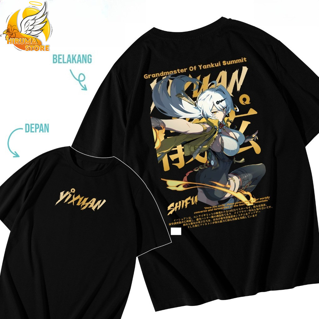 YIXUAN ZENLESS ZONE ZERO ZZZ เสื้อยืดอะนิเมะเกมเสื้อยืดผู้ชายเสื้อยืด - COTTON 24S DTF SCREEN PRINTI