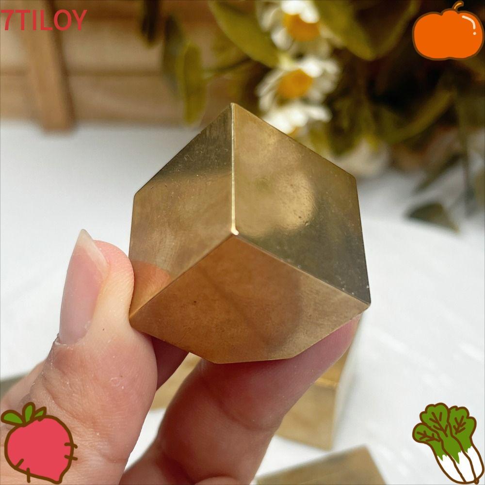 7TILOYSHOP Pyrite Cube ตัวอย่าง, 2.5x2.5 ซม.ที่ไม่ซ้ํากัน Metallic Luster Pyrite คริสตัลตัวอย่าง, ทอ