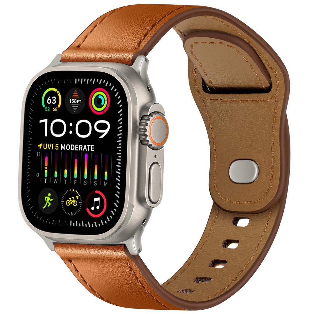 สายหนังแท้สไตล์ Xinghao เหมาะสําหรับ Apple Watch iWatch 49/46/45/44/42mm
