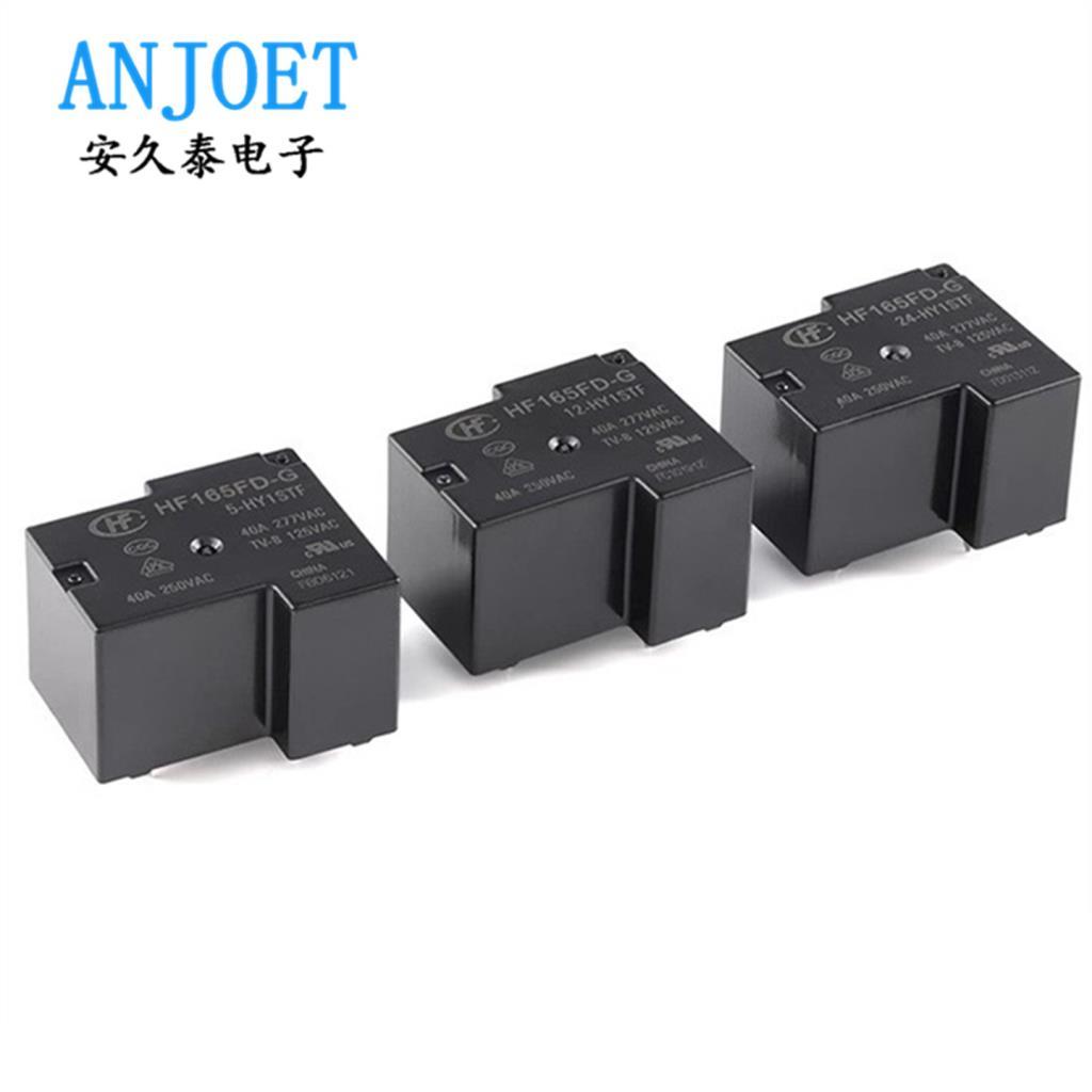 รีเลย์ไฟเดิม HF165FD-G/5/12/24-HY1STF หนึ่งชุดเปิดปกติ 4 Pins 40A Plugin
