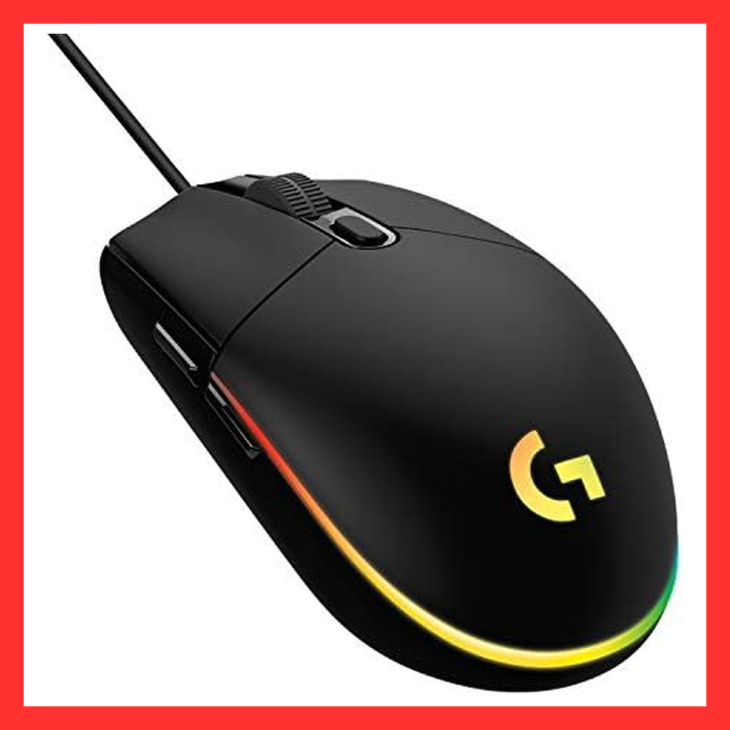 Logitech G Gaming Mouse G203 Wired Gaming Mouse USB Connection G203-BK Lightweight 85g LIGHTSYNC RGB
