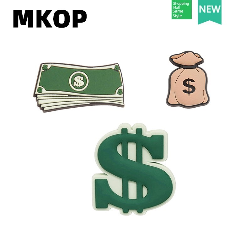 จิ๊บบิท crocs จิบบิท Diy diy Mkop US Dollar Wallet เหมาะสําหรับรองเท้ารู
