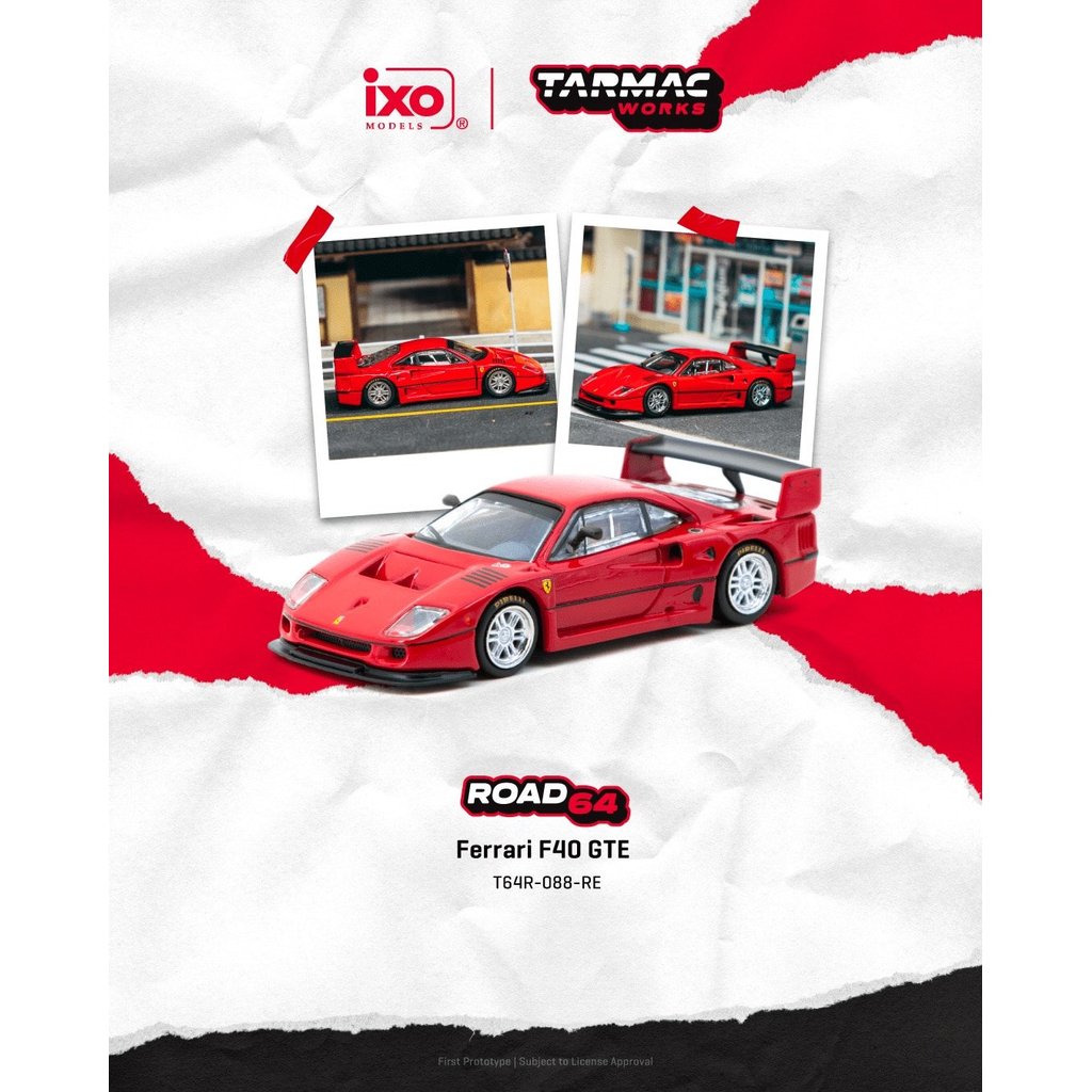 Tarmac Works 1:64 ROAD64 Ferrari F40 GTE T64R-088-RE