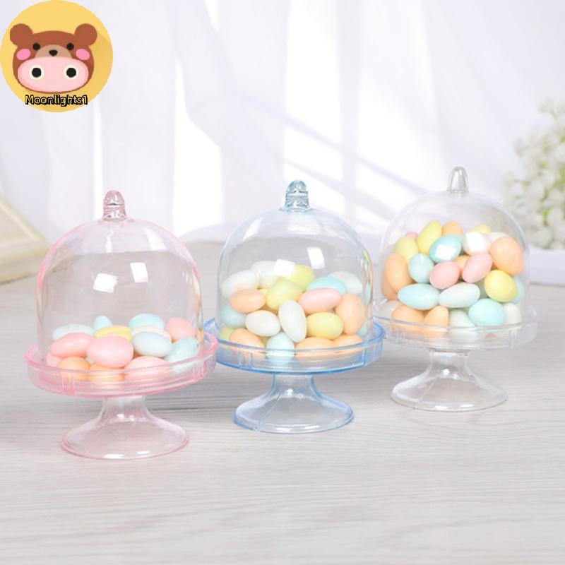Moonlights1 ถาดพลาสติกใสกล่องขนม DIY กล่องขนมแต่งงานกล่องของขวัญอาบน้ําเด็ก EN