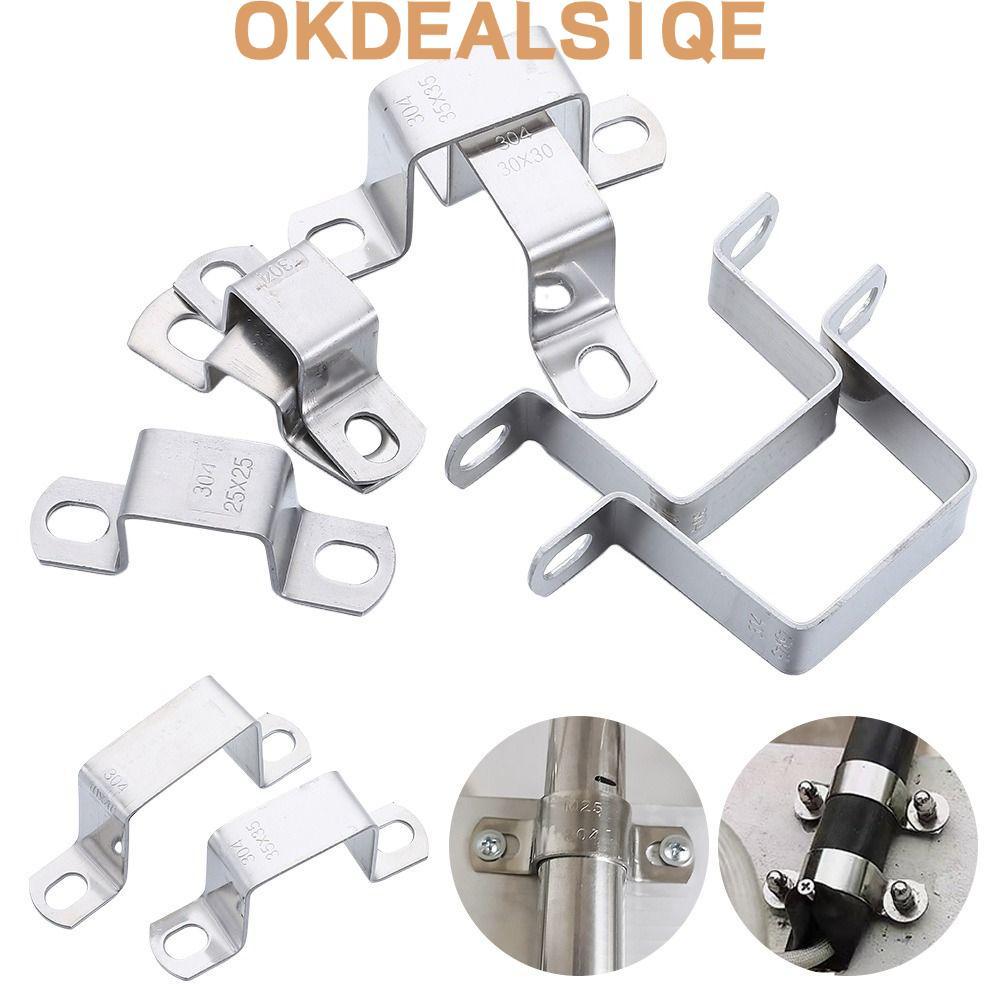 OKDEALS1QE แคลมป์ท่อ Horseback, M-Shaped U-Shaped Square สี่เหลี่ยมผืนผ้าคลิป Ohm Tube Card, Thicken