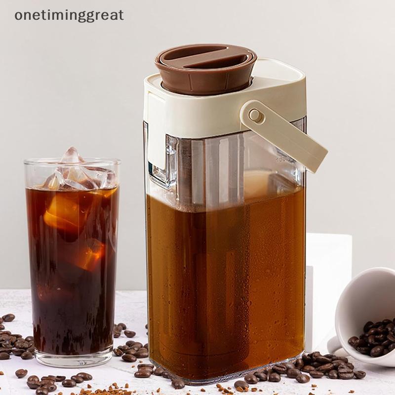 Onetiminggreat ใหม่ 1L Cold Brew เครื่องชงกาแฟมือถือ ABS กาแฟขวดชงเย็นพร้อมขนาด,ชา Infuser Brewing I