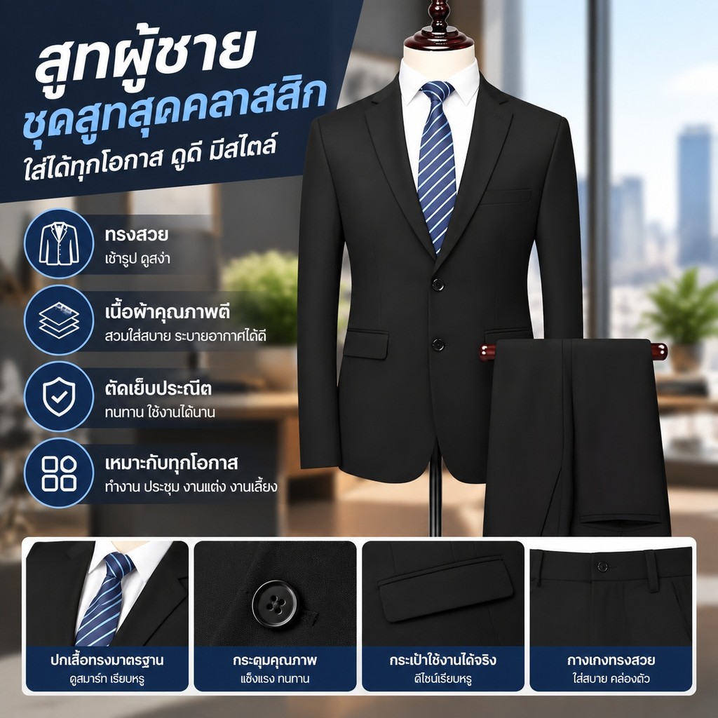 S-8XL เกาหลีรุ่นธุรกิจ Blazer ผู้ชายธรรมดาลําลองหลวมแขนยาว Plus ขนาดเสื้อสูท QK7V
