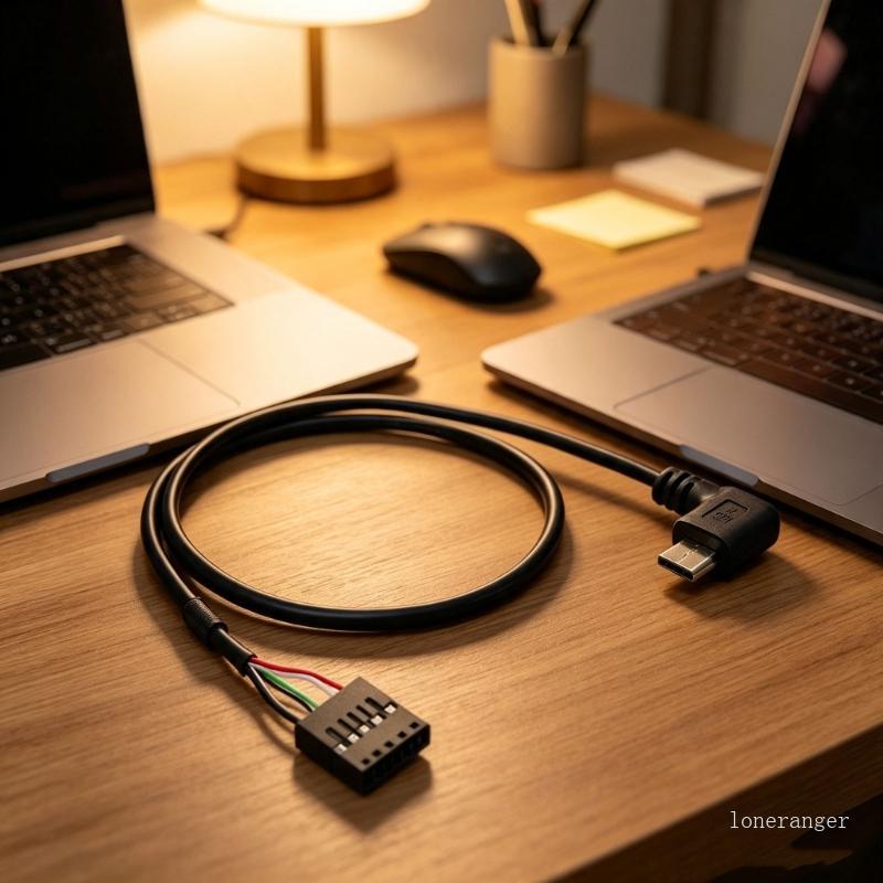 Loner 9Pin หญิง Header สาย USB 5-Pin End สําหรับบอร์ดสายไฟมุม Header