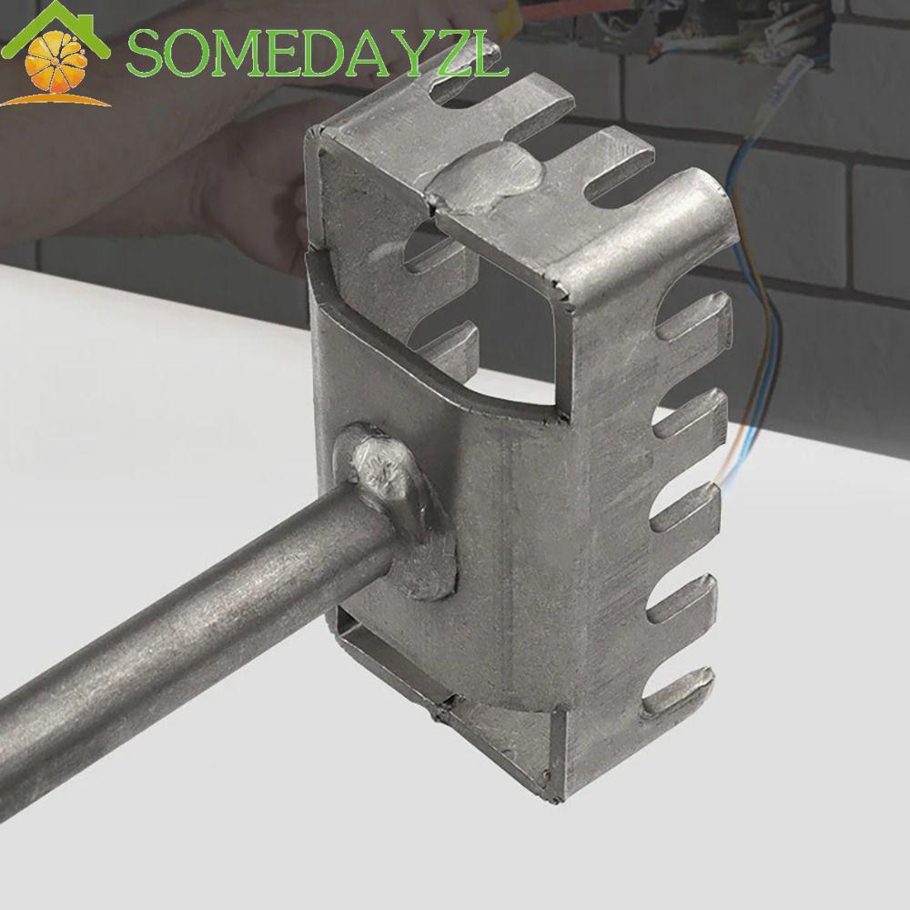 SOMEDAYZL Square Socket Puncher, Square-handle 4 Pits Punch Square Hole Cutter, Slotting Round-handl