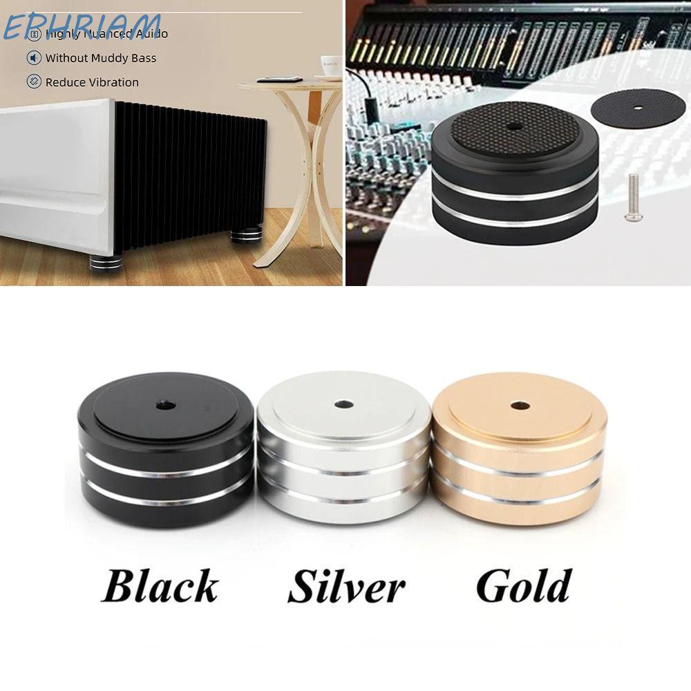 EPHRIAM ลําโพงแยกขาตั้งสําหรับบ้านอลูมิเนียม Shock Absorption เสียงสเตอริโอ HIFI AMP ลําโพง Gold Sliver สีดํา Turntable DAC ฟุต
