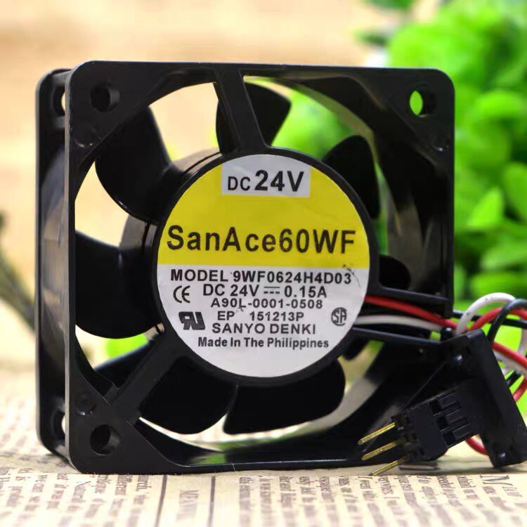 Sanyo 9WF0624H4D03 6025 6 ซม.24V 0.15A Fenaka CNC เครื่องมือเครื่องพัดลมเฉพาะ