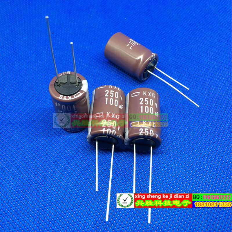 250V100UF นําเข้า Black King Kong Electrolytic Capacitor KXG 100uf/250V ปริมาณ: 16X25