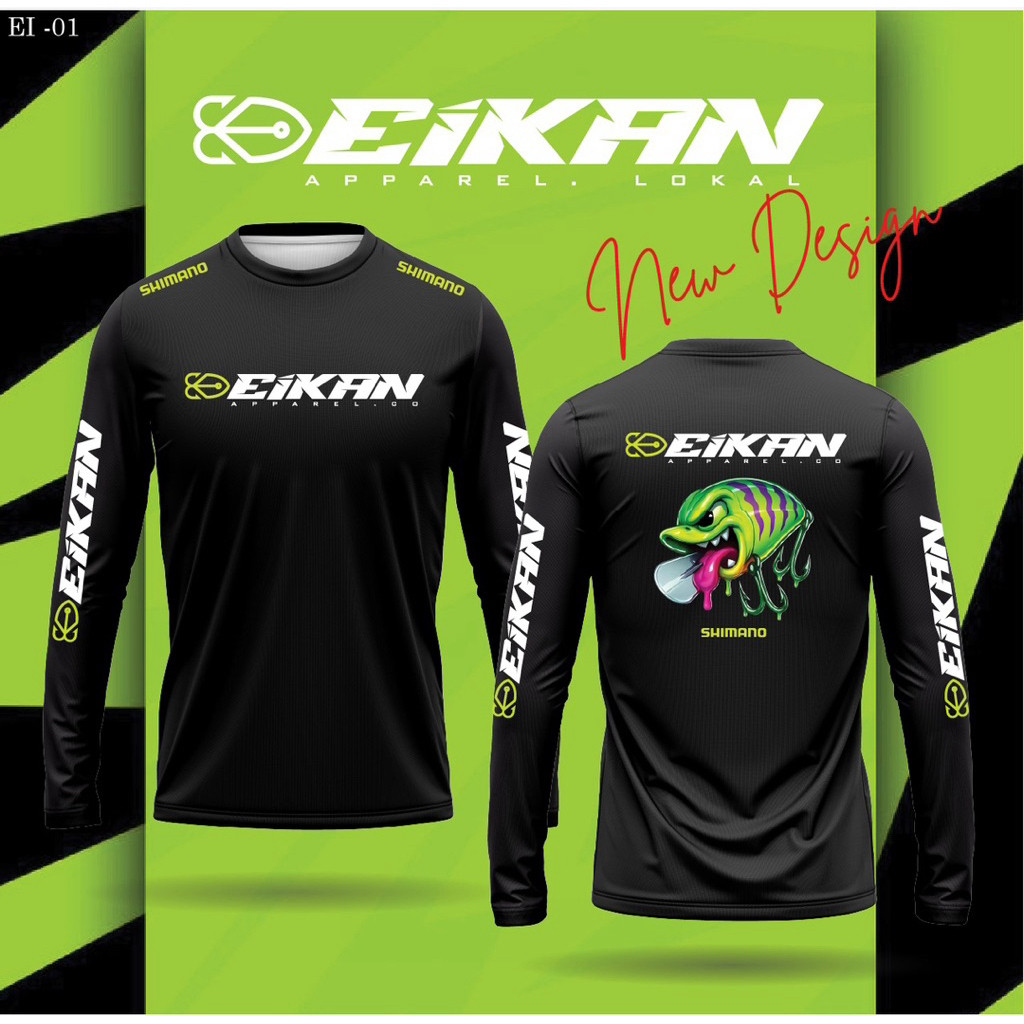 NEW เสื้อยืด Local Fishing EK01 แบรนด์พรีเมี่ยม | ไมโครไฟเบอร์ EIKAN EK01 Smart Fishingman