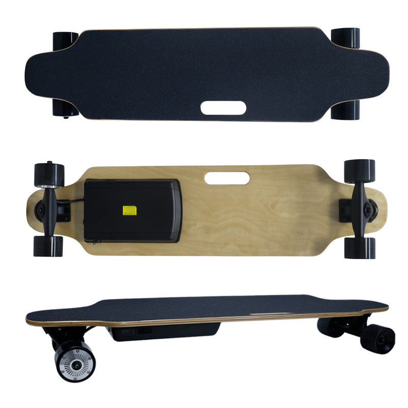 ใหม่สเก็ตบอร์ดไฟฟ้าสี่ล้อน้ําหนักเบานักเรียนสกู๊ตเตอร์ Maple Longboard W สเก็ตบอร์ดเท้าขายส่ง g