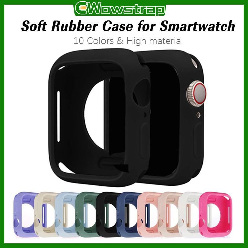 ซิลิโคนป้องกันหน้าจอฝากกรณียาง for IWatch Apple Watch Ultra/SE 3 2 Series 11 10 9 8 7 6 5 4 49มม 46มม 42มม 45 44 41 38มม