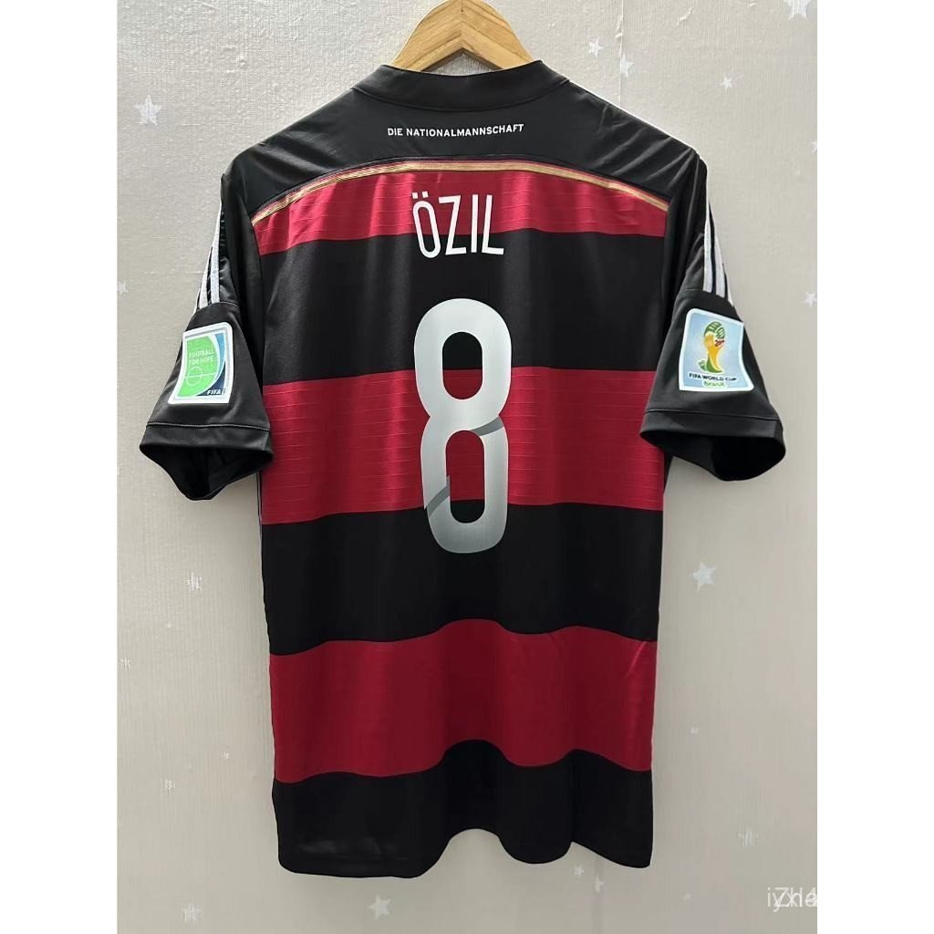 คุณภาพสูงสุด 2014 เยอรมนี Home และ Away Retro เสื้อฟุตบอล KLOSE OZIL MULLER GOTZE เสื้อฟุตบอลที่กําห