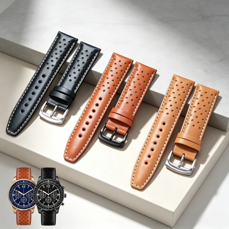 Nuine สายนาฬิกาหนัง 22 มม.เปลี่ยน Cowhide สําหรับ Citizen FF Flight Eco-Drive CA4500 0695 Original-ส