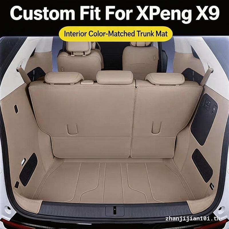 Xpeng x9 2024-2026 ถาดบูตรถ Trunk mat Organizer ด้านหลังพนักพิงเบาะกันน้ํากันลื่นสวมใส่