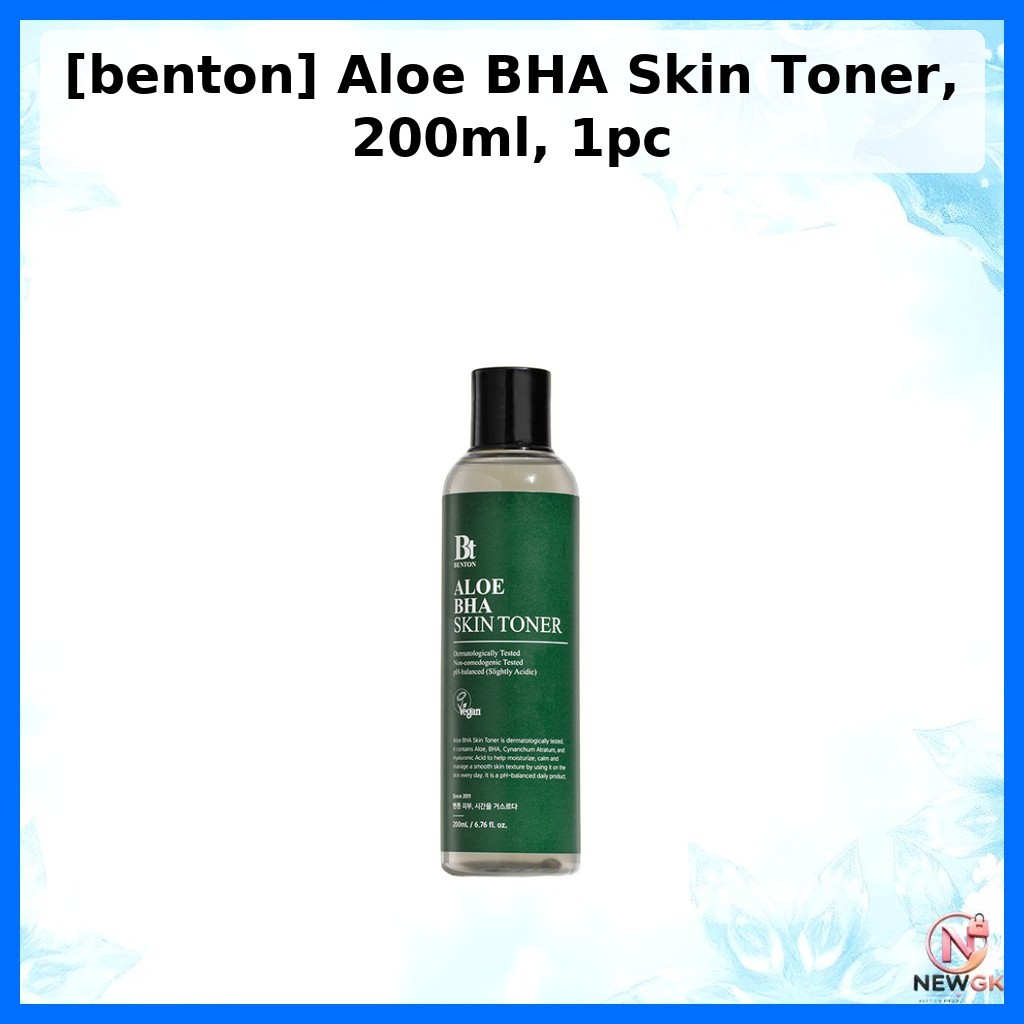 [เบนตัน] Aloe BHA Skin Toner, 200ml, 1pc / Korean Toner / BHA Exfoliaation / ของแท้ 100% โดย NEW GK